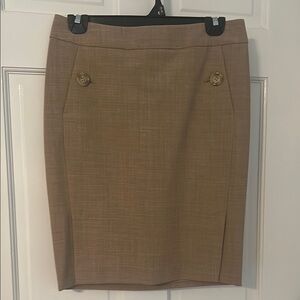 The Limited Tan Pencil Skirt Knee-Length Work